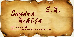 Sandra Miklja vizit kartica